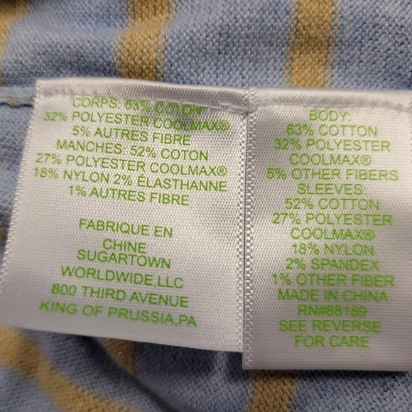 COPY - Lilly Pulitzer Cobo Cool Max knit Sweater Light Blue Gold Stripe size S - Picture 12 of 12